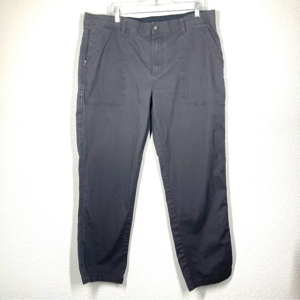 WP Weatherproof Cargo Hiking Pants Gray 40x32 Cotton Spandex Velcro Pockets